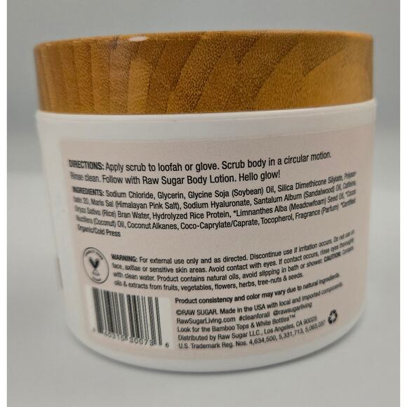 Raw Sugar Daily Micro Scrub Salt Polish Santal and Caffeine 15 oz - Picture 5 of 10